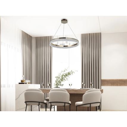 Димируем LED кристален полилей на кабел THALIA, 55 W/230 V, 3000–6000 K, Ø 80 см + дистанционно управление