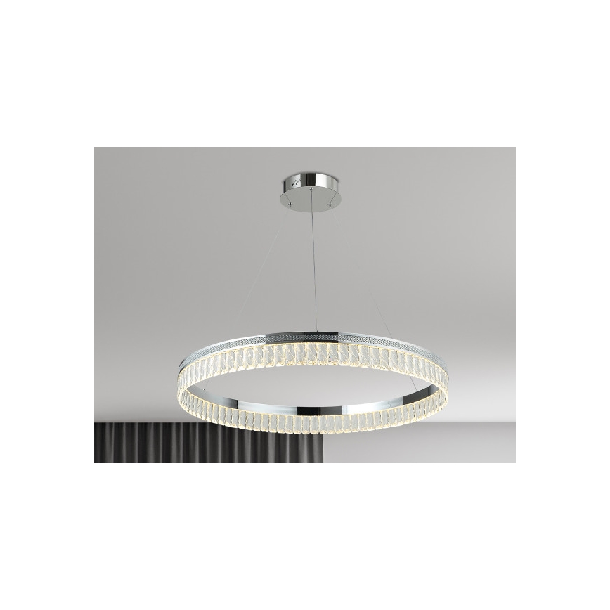 LED димируем кристален полилей на кабел THALIA LED/55W/230V 3000-6000K Ø 80 см + дистанционно управление