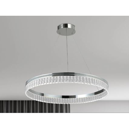 LED димируем кристален полилей на кабел THALIA LED/55W/230V 3000-6000K Ø 80 см + дистанционно управление