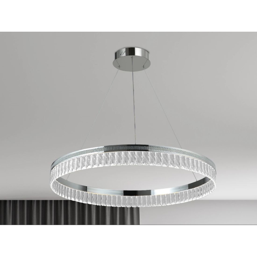 LED димируем кристален полилей на кабел THALIA LED/55W/230V 3000-6000K Ø 80 см + дистанционно управление