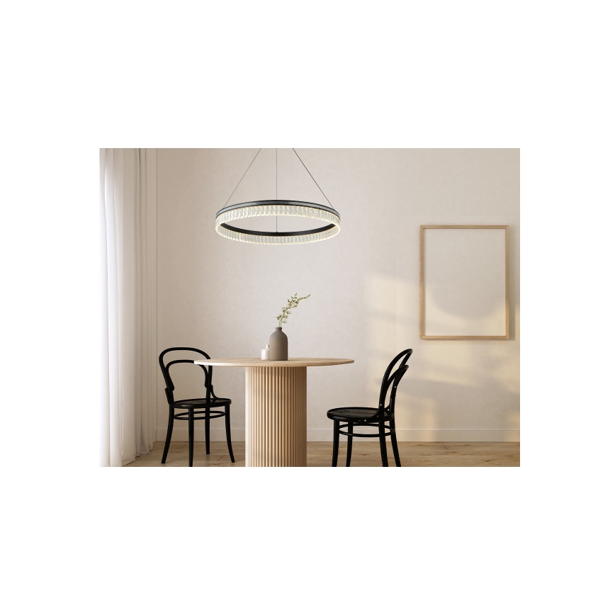 Димируем кристален полилей на кабел THALIA LED/55W/230V 3000-6000K диаметър 80 cm + дистанционно управление