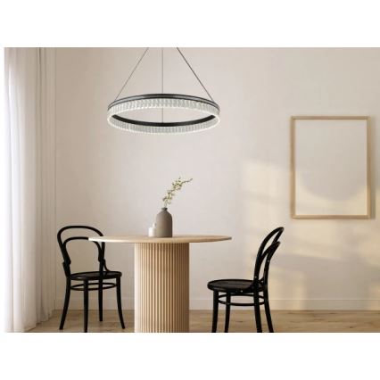 Димируем кристален полилей на кабел THALIA LED/55W/230V 3000-6000K диаметър 80 cm + дистанционно управление