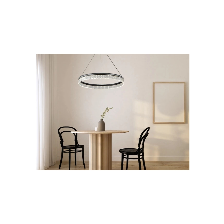 Димируем кристален полилей на кабел THALIA LED/55W/230V 3000-6000K диаметър 80 cm + дистанционно управление