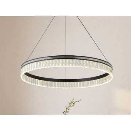 Димируем кристален полилей на кабел THALIA LED/55W/230V 3000-6000K диаметър 80 cm + дистанционно управление