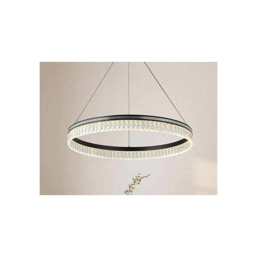 Димируем кристален полилей на кабел THALIA LED/55W/230V 3000-6000K диаметър 80 cm + дистанционно управление