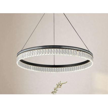 Димируем кристален полилей на кабел THALIA LED/55W/230V 3000-6000K диаметър 80 cm + дистанционно управление