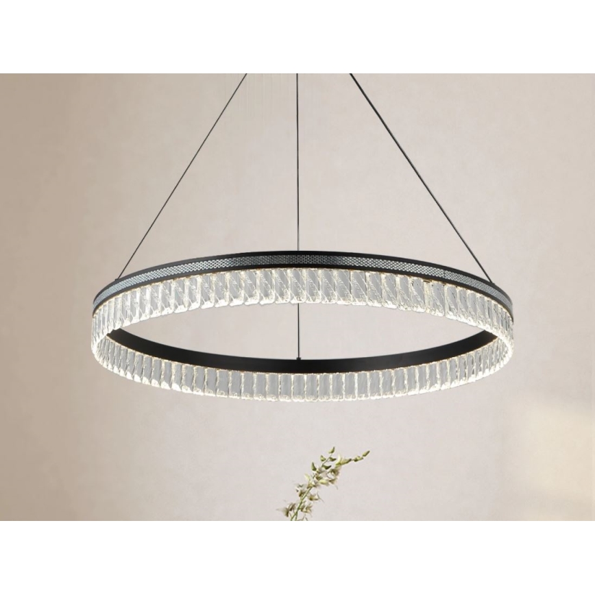 Димируем кристален полилей на кабел THALIA LED/55W/230V 3000-6000K диаметър 80 cm + дистанционно управление