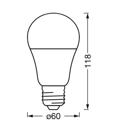 LED Регулируема антибактериална крушка A40 E27/9W/230V Wi-Fi - Ledvance