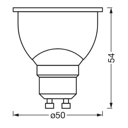 LED Димируема антибактериална крушка PAR16 GU10/4,9W/230V Wi-Fi - Ledvance