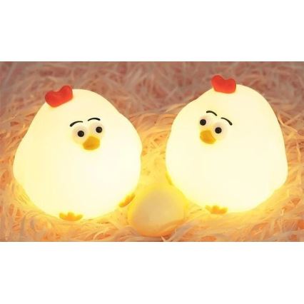 LED Димируема акумулаторна детски нощна лампа LED/1W/5V 3000K 800 mAh пиле