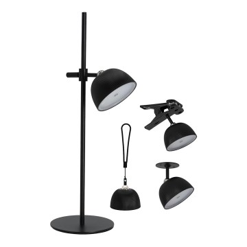 LED Димируема акумулаторна настолна лампа 4в1 LED/3,5W/5V 3000/4000/6500K IP54 1800 mAh черен