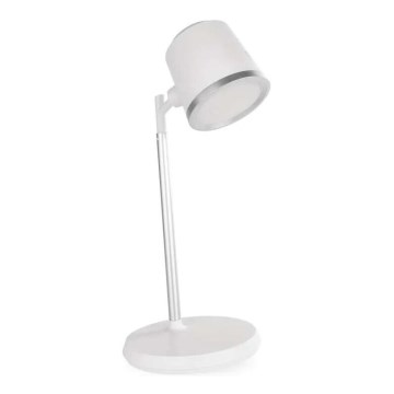 LED Димируема акумулаторна настолна лампа 4в1 LED/6W/3,7V 3000K/4000K/6500K 1500mAh бял