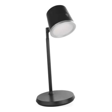 LED Димируема акумулаторна настолна лампа 4в1 LED/6W/3,7V 3000K/4000K/6500K 1500mAh черен
