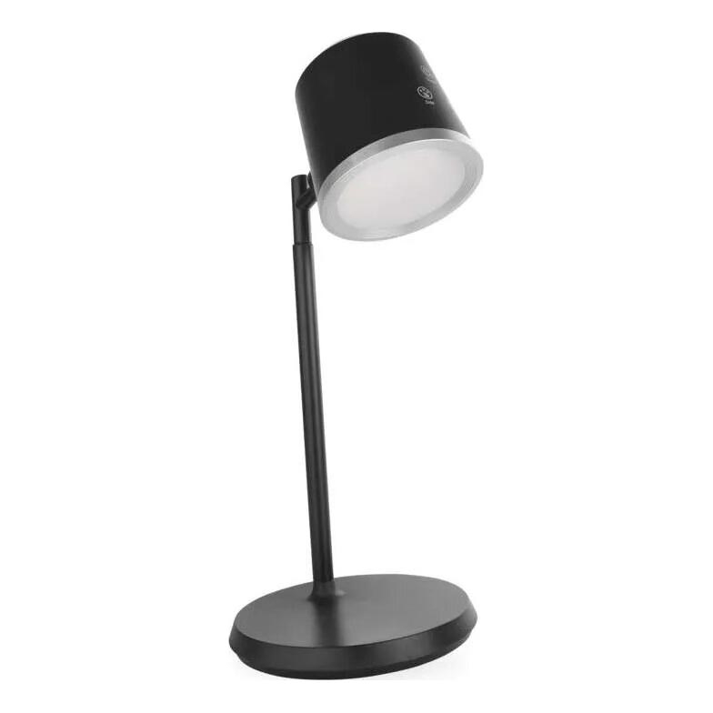 LED Димируема акумулаторна настолна лампа 4в1 LED/6W/3,7V 3000K/4000K/6500K 1500mAh черен