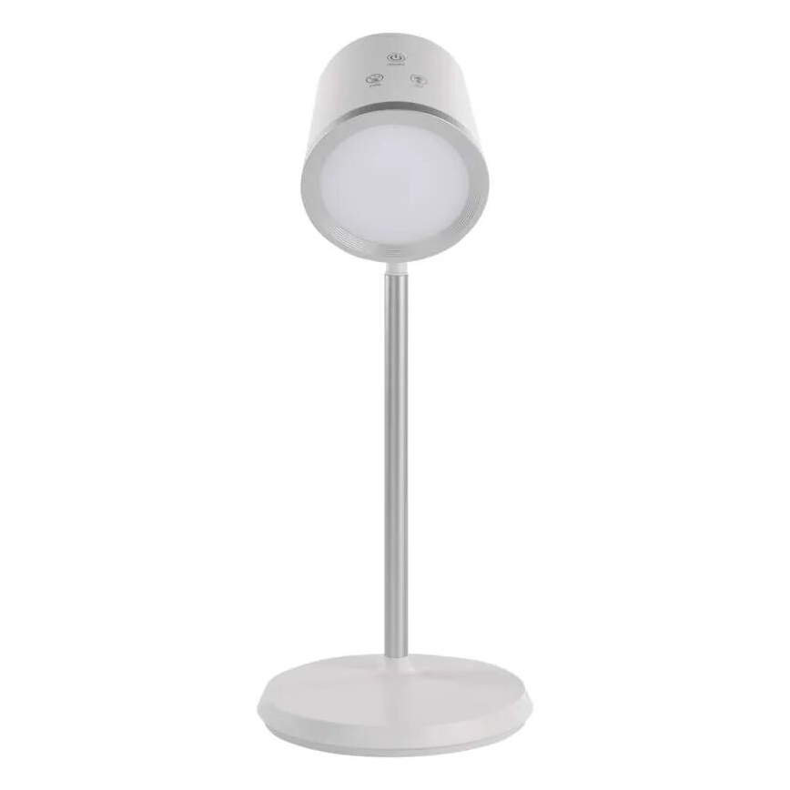 LED Димируема акумулаторна настолна лампа 4в1 LED/6W/3,7V 3000K/4000K/6500K 1500mAh бял