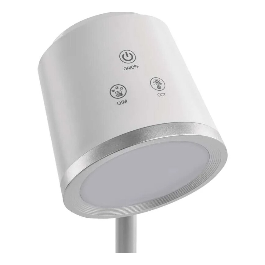 LED Димируема акумулаторна настолна лампа 4в1 LED/6W/3,7V 3000K/4000K/6500K 1500mAh бял