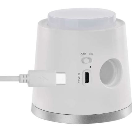 LED Димируема акумулаторна настолна лампа 4в1 LED/6W/3,7V 3000K/4000K/6500K 1500mAh бял