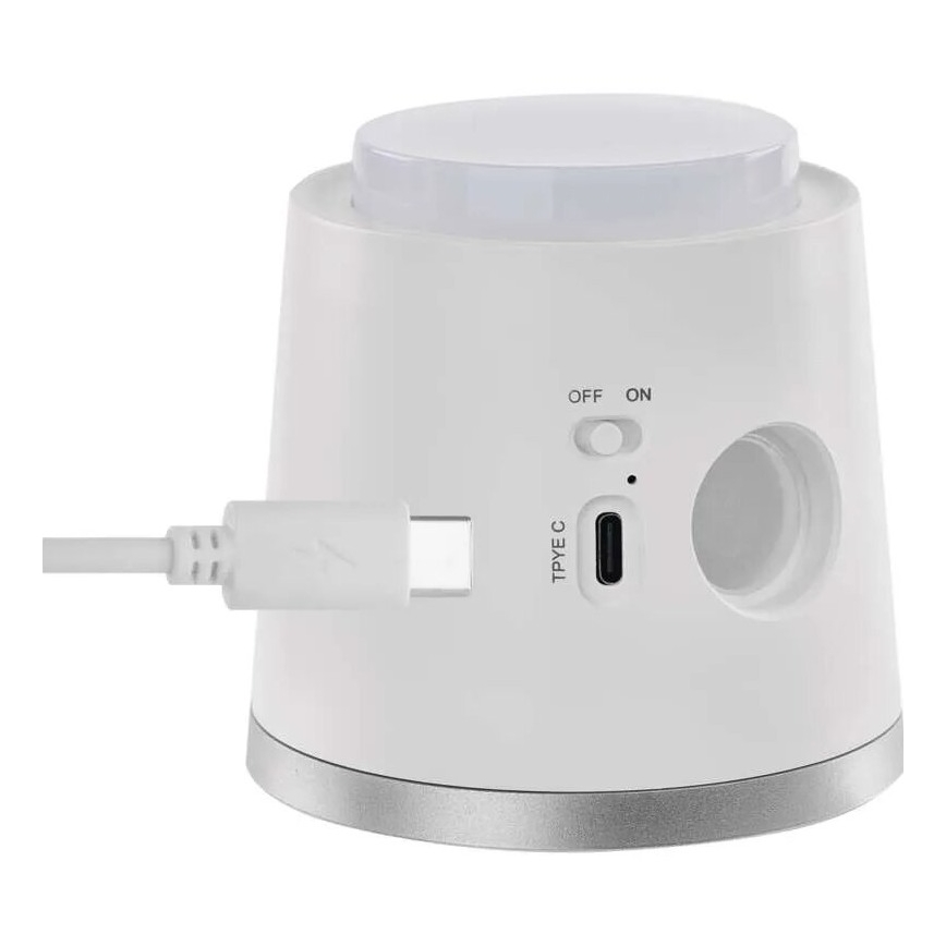 LED Димируема акумулаторна настолна лампа 4в1 LED/6W/3,7V 3000K/4000K/6500K 1500mAh бял