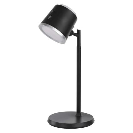 LED Димируема акумулаторна настолна лампа 4в1 LED/6W/3,7V 3000K/4000K/6500K 1500mAh черен