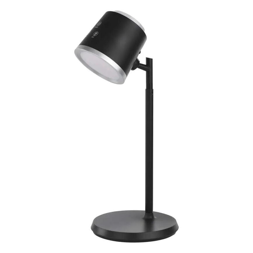 LED Димируема акумулаторна настолна лампа 4в1 LED/6W/3,7V 3000K/4000K/6500K 1500mAh черен
