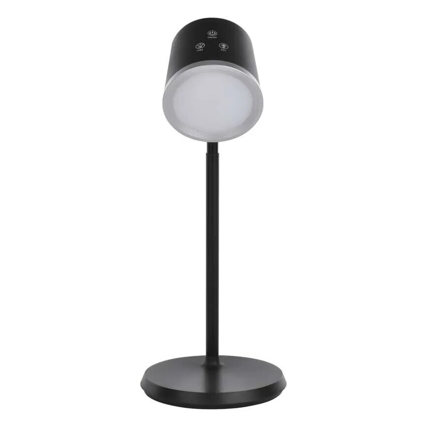 LED Димируема акумулаторна настолна лампа 4в1 LED/6W/3,7V 3000K/4000K/6500K 1500mAh черен