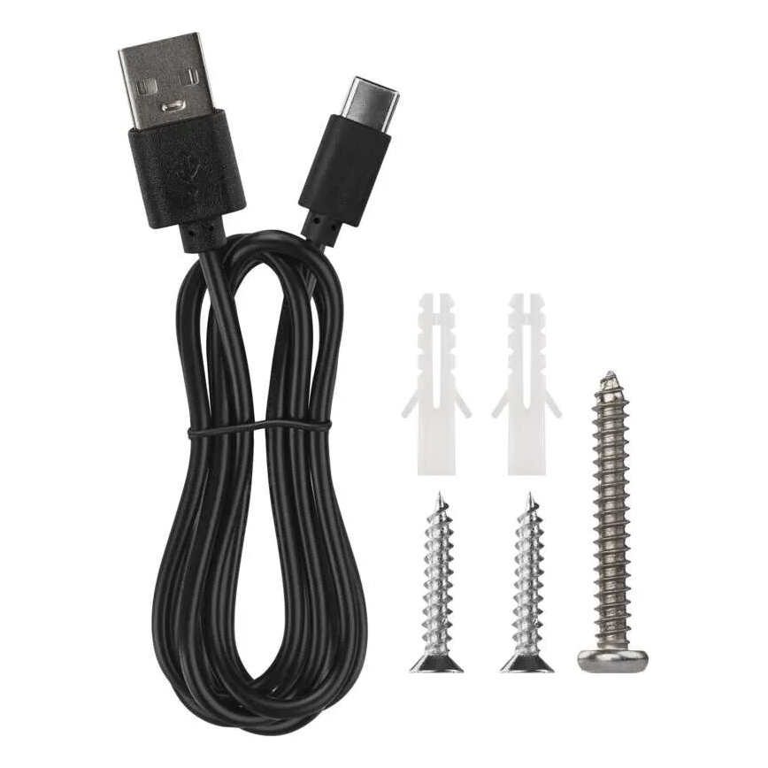 LED Димируема акумулаторна настолна лампа 4в1 LED/6W/3,7V 3000K/4000K/6500K 1500mAh черен