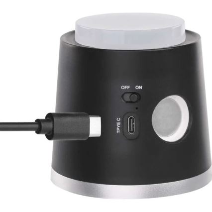LED Димируема акумулаторна настолна лампа 4в1 LED/6W/3,7V 3000K/4000K/6500K 1500mAh черен