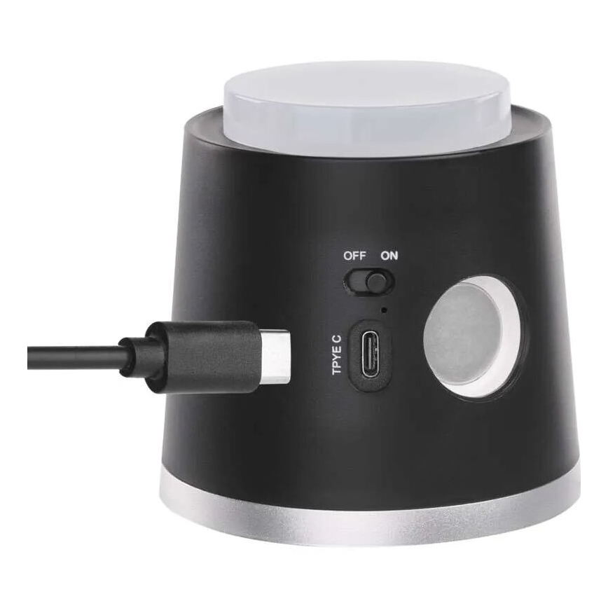 LED Димируема акумулаторна настолна лампа 4в1 LED/6W/3,7V 3000K/4000K/6500K 1500mAh черен
