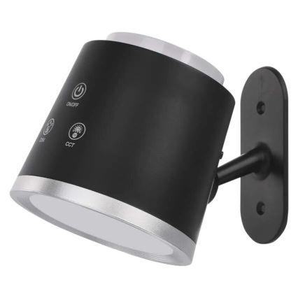 LED Димируема акумулаторна настолна лампа 4в1 LED/6W/3,7V 3000K/4000K/6500K 1500mAh черен