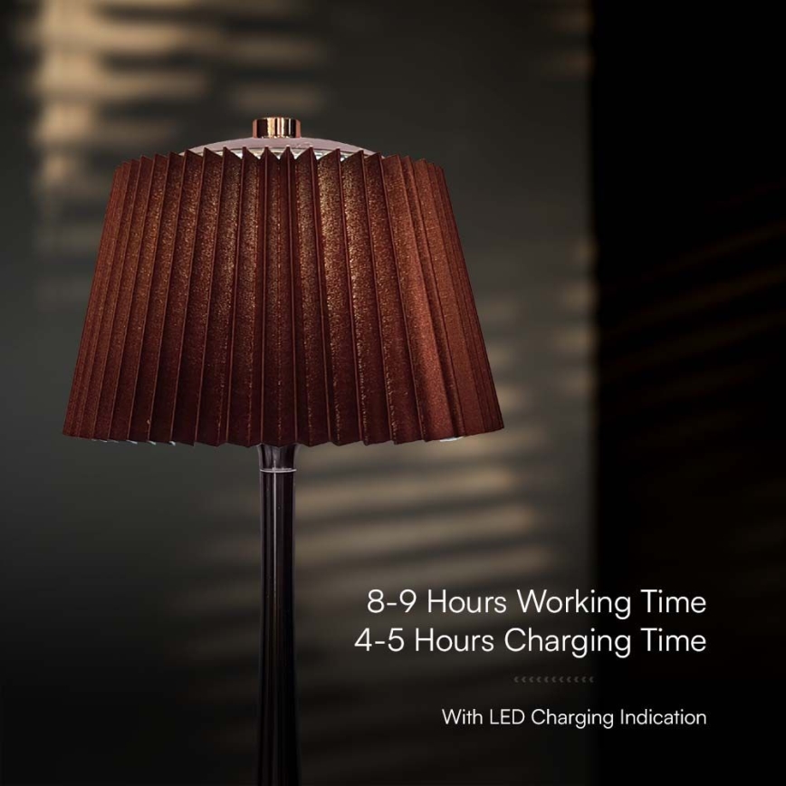 LED Димируема акумулаторна настолна touch лампа LED/1,5W/5V 3000/4000/6000K 1800 mAh кафяв