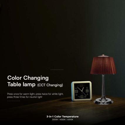 LED Димируема акумулаторна настолна touch лампа LED/1,5W/5V 3000/4000/6000K 1800 mAh кафяв