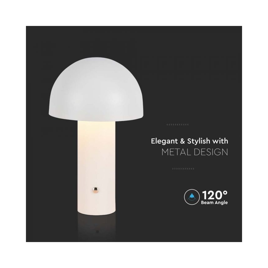 LED Димируема акумулаторна настолна touch лампа LED/1W/5V 3000-6000K 1800 mAh бял