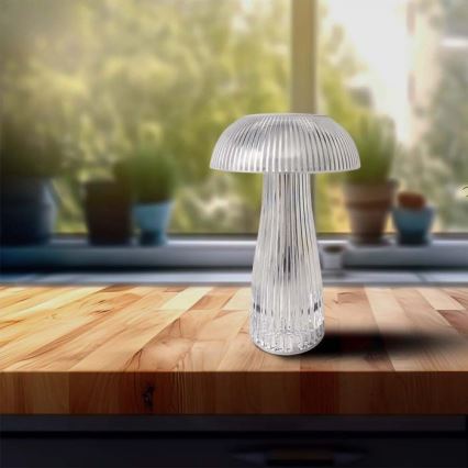LED Димируема акумулаторна настолна touch лампа LED/1W/5V 3000-6000K 1800 mAh прозрачен