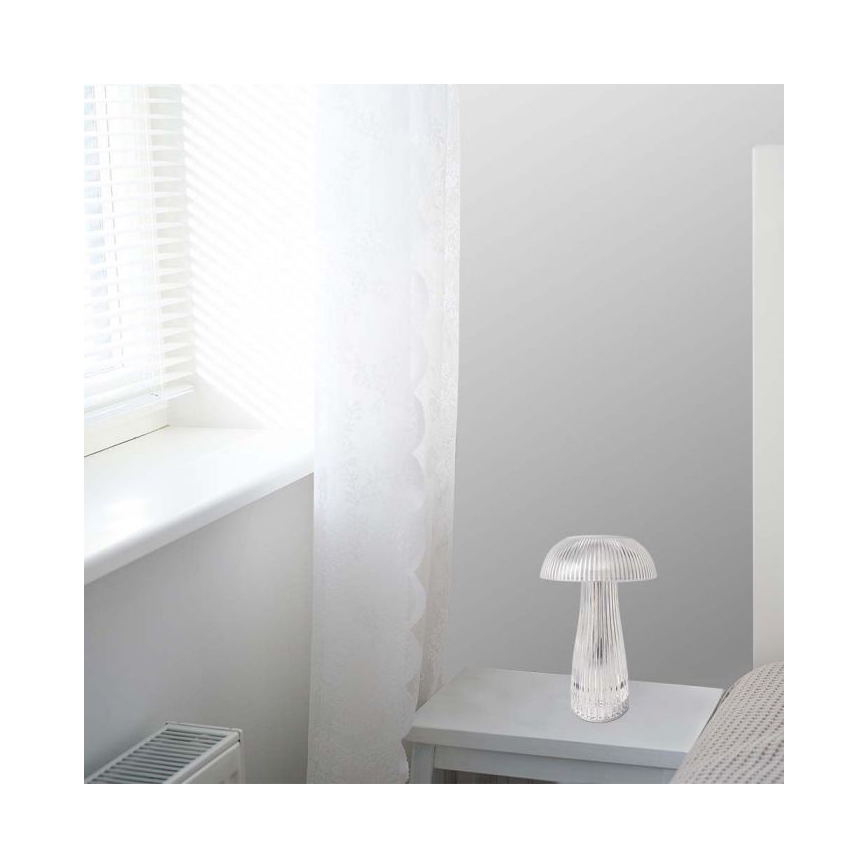 LED Димируема акумулаторна настолна touch лампа LED/1W/5V 3000-6000K 1800 mAh прозрачен