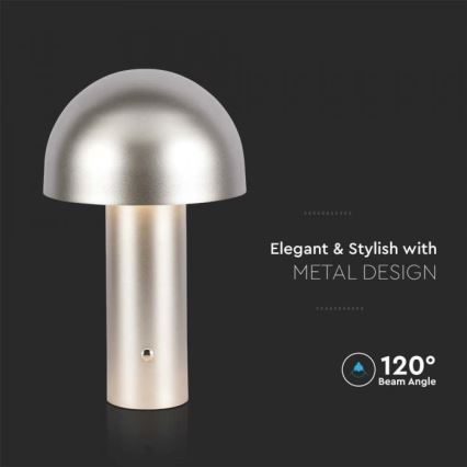 LED Димируема акумулаторна настолна touch лампа LED/1W/5V 3000-6000K 1800 mAh златист