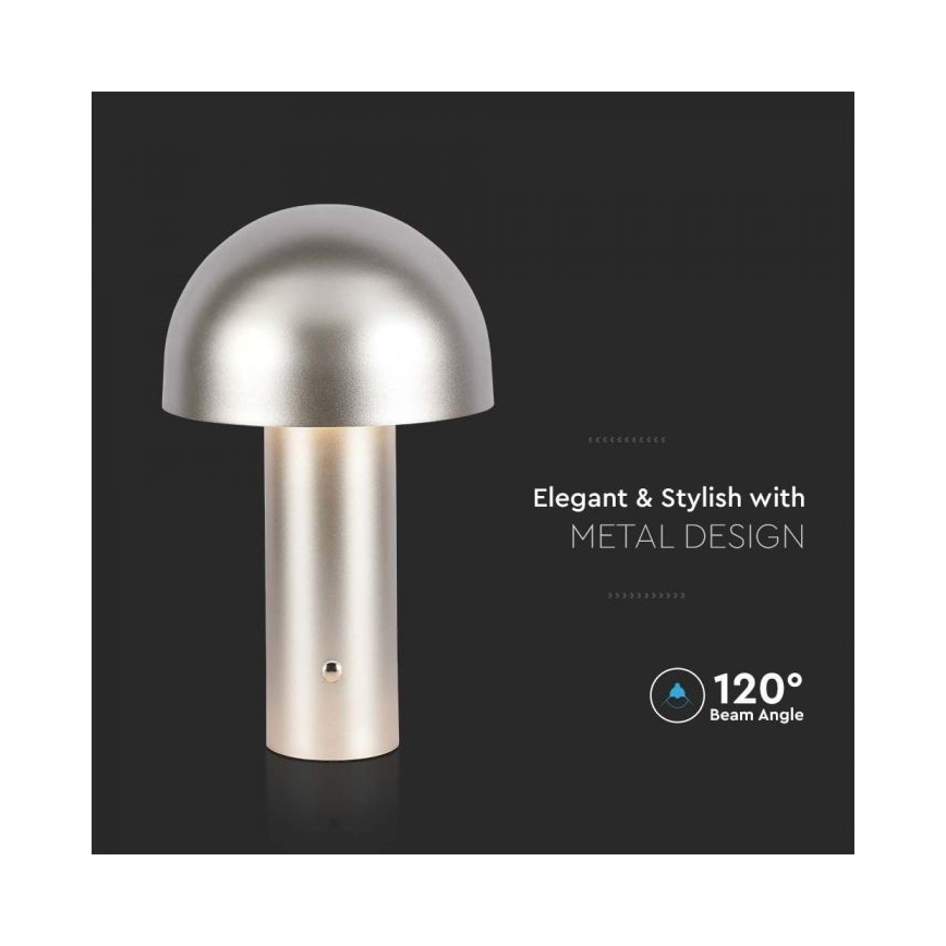 LED Димируема акумулаторна настолна touch лампа LED/1W/5V 3000-6000K 1800 mAh златист