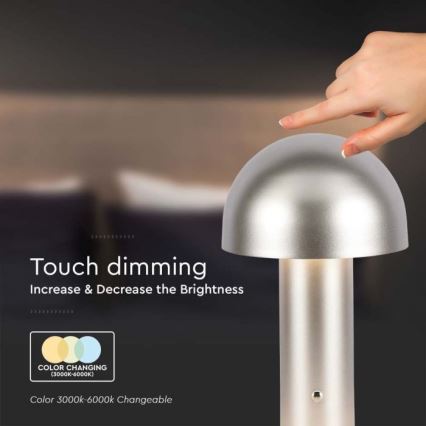 LED Димируема акумулаторна настолна touch лампа LED/1W/5V 3000-6000K 1800 mAh златист