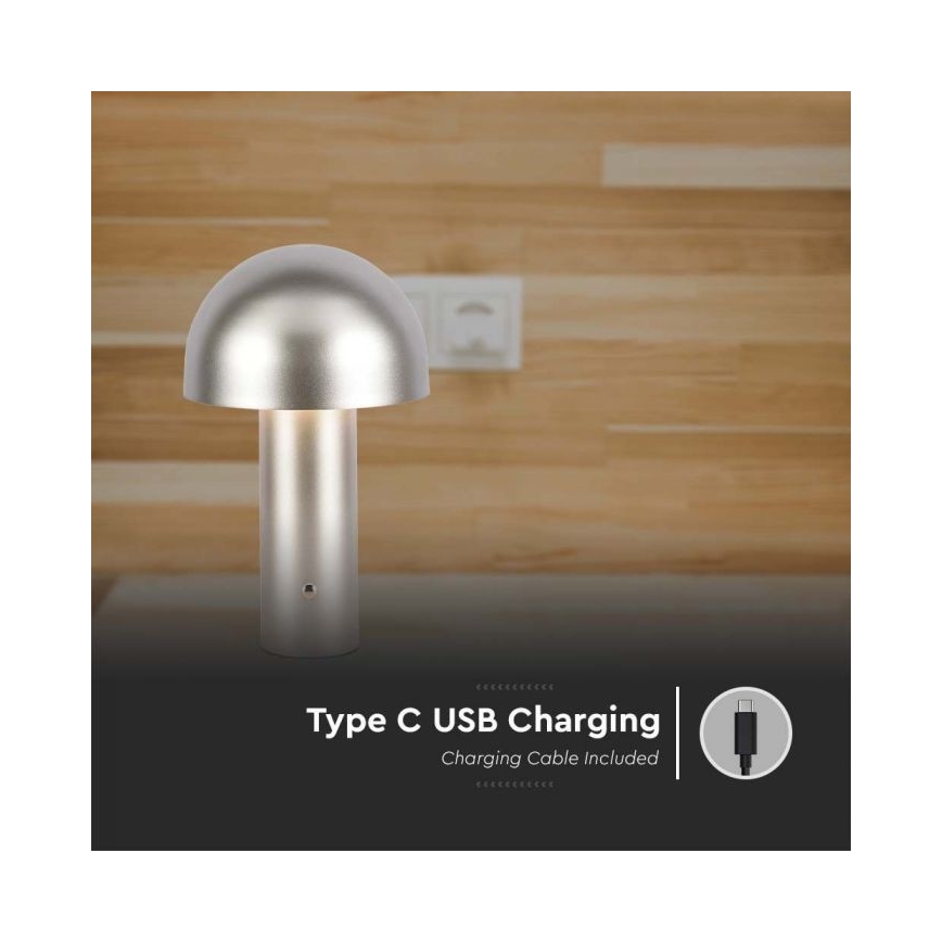 LED Димируема акумулаторна настолна touch лампа LED/1W/5V 3000-6000K 1800 mAh златист