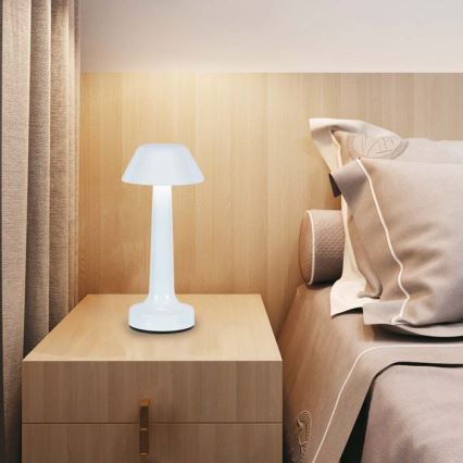 LED Димируема акумулаторна настолна touch лампа LED/1W/5V 3000-6000K 1800 mAh бял