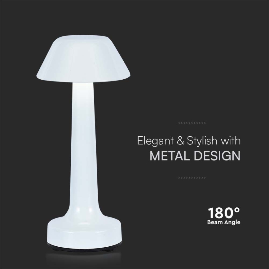 LED Димируема акумулаторна настолна touch лампа LED/1W/5V 3000-6000K 1800 mAh бял