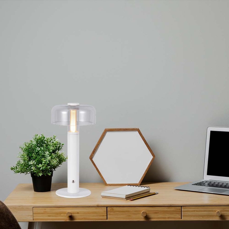 LED Димируема акумулаторна настолна touch лампа LED/1W/5V 3000K 1800 mAh бял