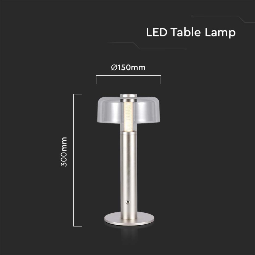 LED Димируема акумулаторна настолна touch лампа LED/1W/5V 3000K 1800 mAh златист