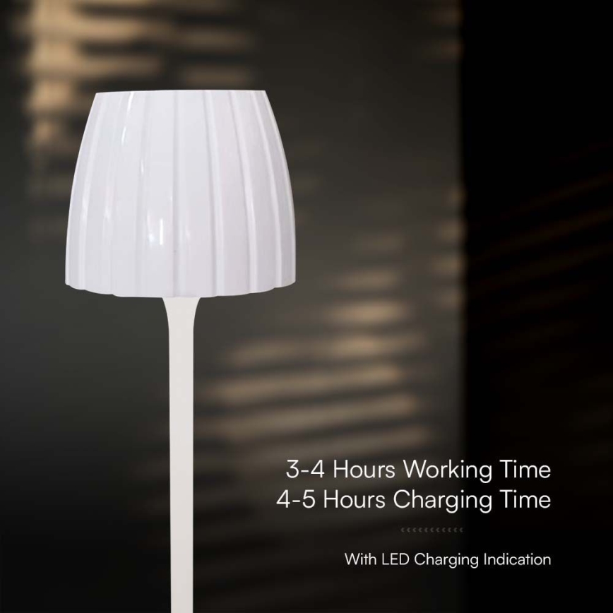 LED Димируема акумулаторна настолна touch лампа LED/2,7W/5V 3000/4000/6000K 1800 mAh бял