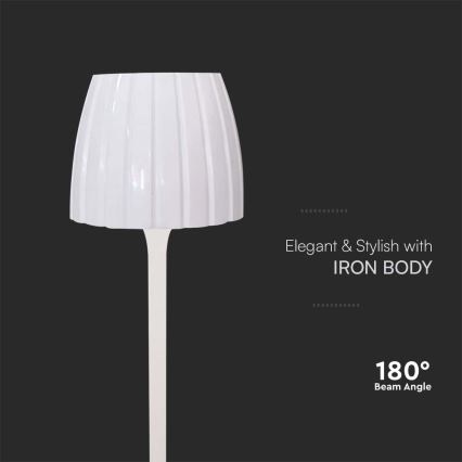 LED Димируема акумулаторна настолна touch лампа LED/2,7W/5V 3000/4000/6000K 1800 mAh бял