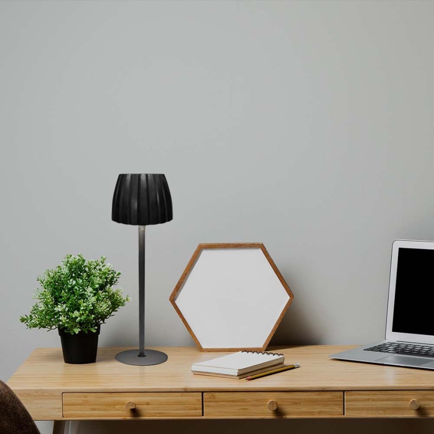LED Димируема акумулаторна настолна touch лампа LED/2,7W/5V 3000/4000/6000K 1800 mAh черен