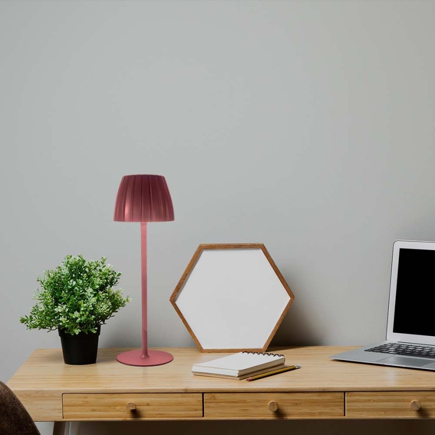 LED Димируема акумулаторна настолна touch лампа LED/2,7W/5V 3000/4000/6000K 1800 mAh кафяв