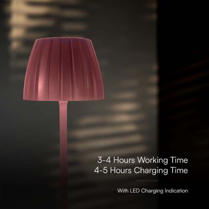 LED Димируема акумулаторна настолна touch лампа LED/2,7W/5V 3000/4000/6000K 1800 mAh кафяв