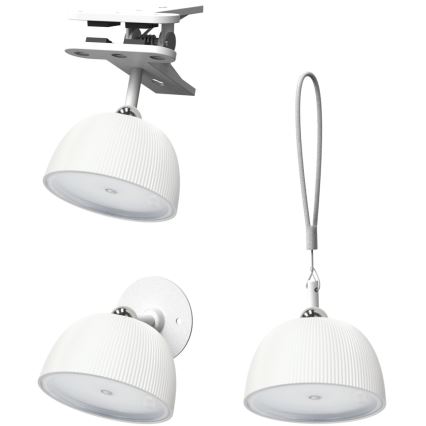 LED Димируема акумулаторна настолна лампа 4в1 LED/3,5W/5V 3000/4000/6500K IP54 1800 mAh бял