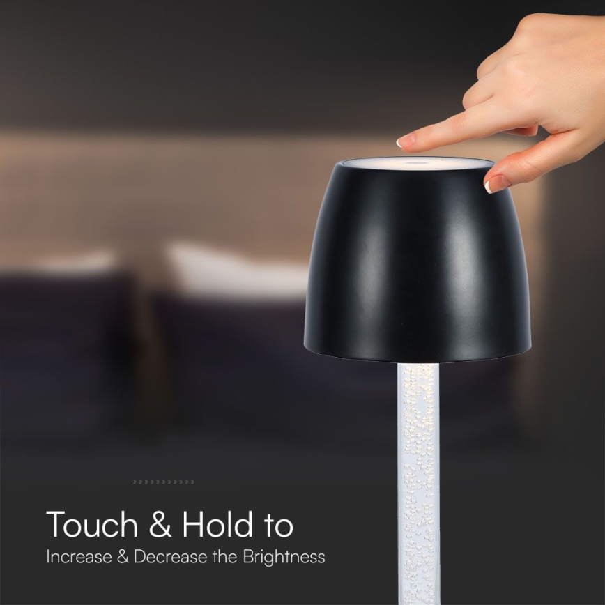 LED Димируема акумулаторна настолна touch лампа LED/3W/5V 3000K 1800 mAh бял