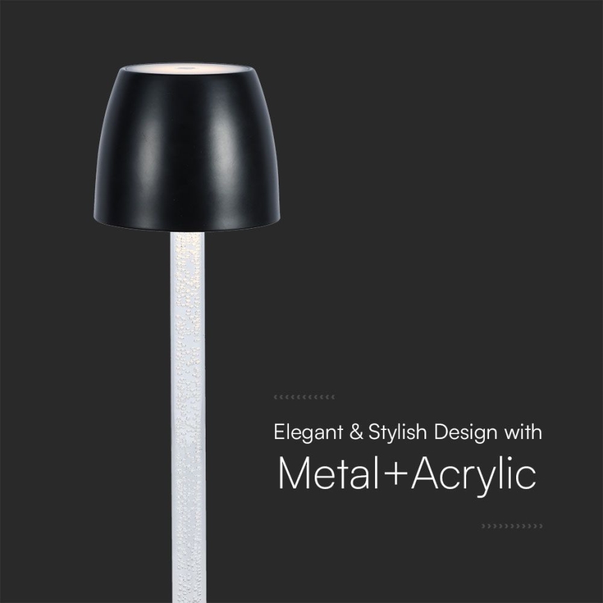 LED Димируема акумулаторна настолна touch лампа LED/3W/5V 3000K 1800 mAh бял